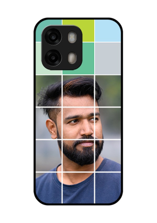 Oppo A6 Pro 5G Custom Glass Phone Case - With White Box Pattern