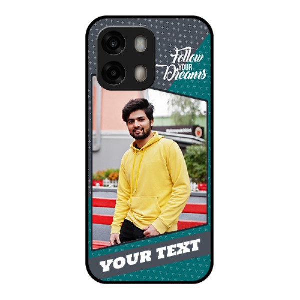 Oppo A6 Pro 5G Custom Glass Phone Case - Background Pattern Design With Quote