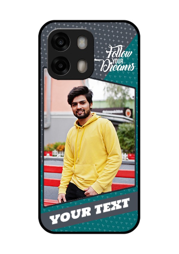 Oppo A6 Pro 5G Custom Glass Phone Case - Background Pattern Design With Quote