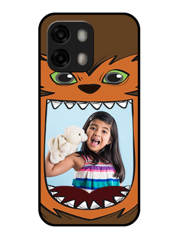 Custom Oppo A6 Pro 5G Custom Glass Phone Case - Owl Monster Back Case Design