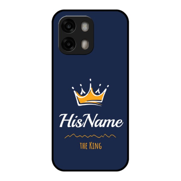 Oppo A6 Pro 5G Custom Glass Phone Case - King With Name Design