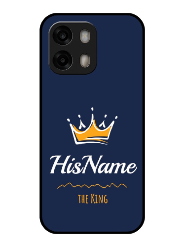 Custom Oppo A6 Pro 5G Custom Glass Phone Case - King With Name Design