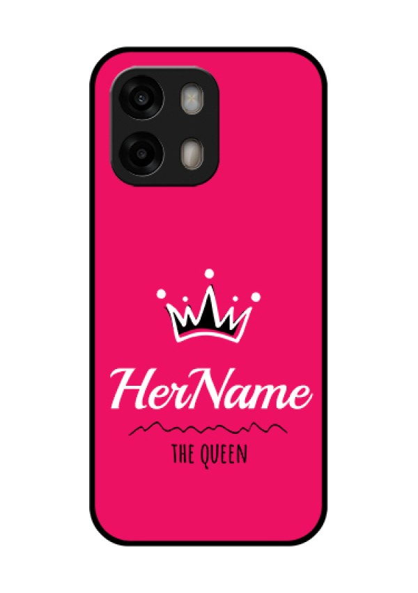 Oppo A6 Pro 5G Custom Glass Phone Case - Queen With Name Design