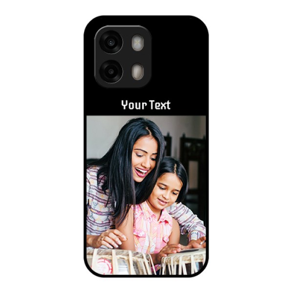 Oppo A6 Pro 5G Custom Glass Phone Case - Photo With Name Design