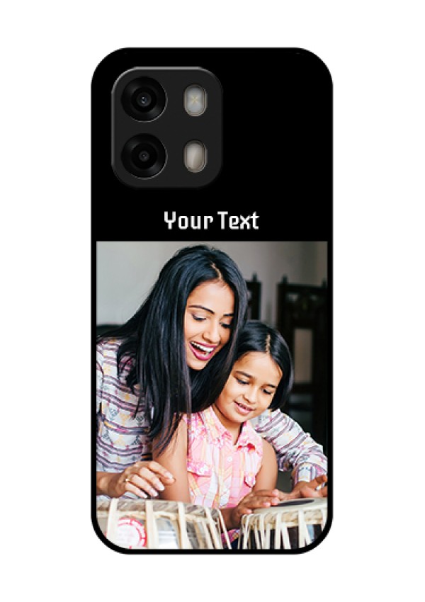 Oppo A6 Pro 5G Custom Glass Phone Case - Photo With Name Design