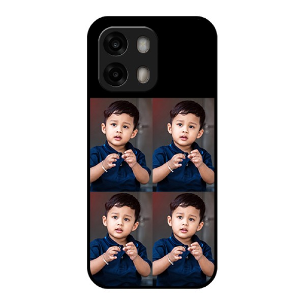 Oppo A6 Pro 5G Custom Glass Phone Case - 4 Image Holder Design