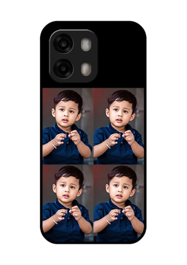 Oppo A6 Pro 5G Custom Glass Phone Case - 4 Image Holder Design