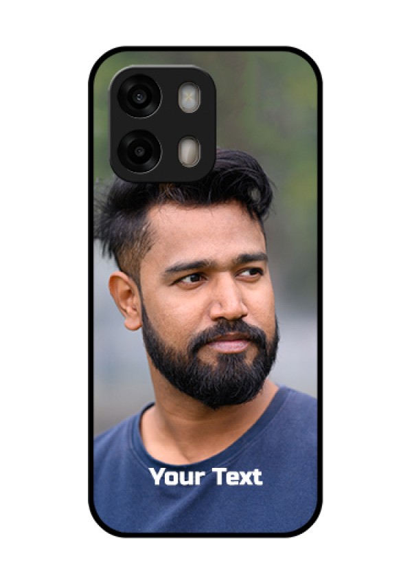 Oppo A6 Pro 5G Custom Glass Phone Case - Photo With Text Design