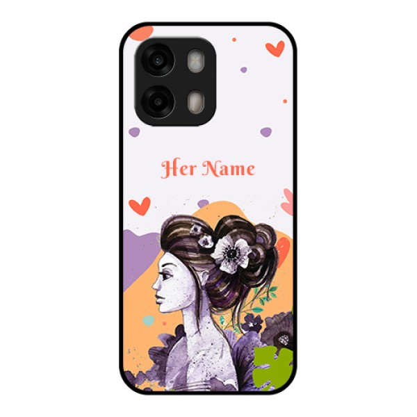 Oppo A6 Pro 5G Custom Glass Phone Case - Woman And Nature Design
