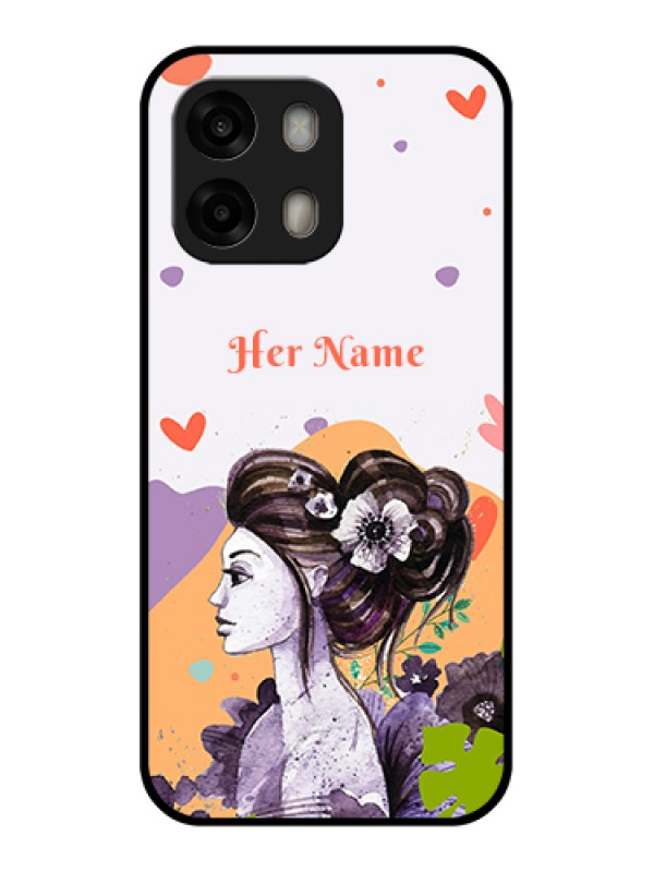 Custom Oppo A6 Pro 5G Custom Glass Phone Case - Woman And Nature Design
