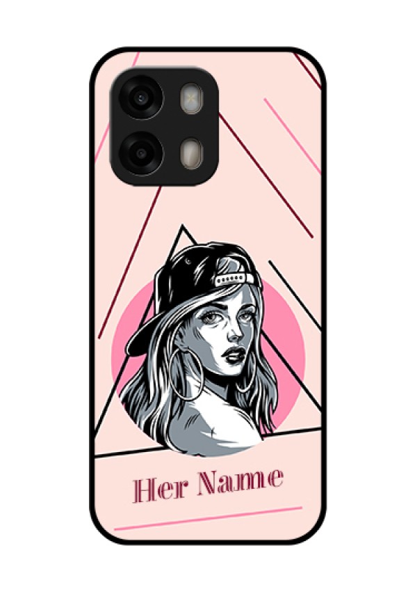 Oppo A6 Pro 5G Custom Glass Phone Case - Rockstar Girl Design