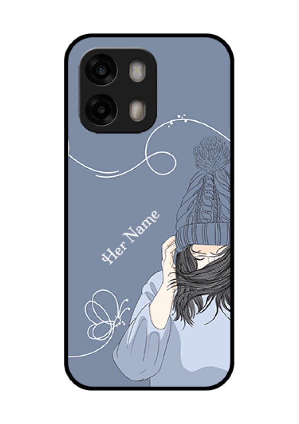 Oppo A6 Pro 5G Custom Glass Phone Case - Girl In Winter Outfit Design