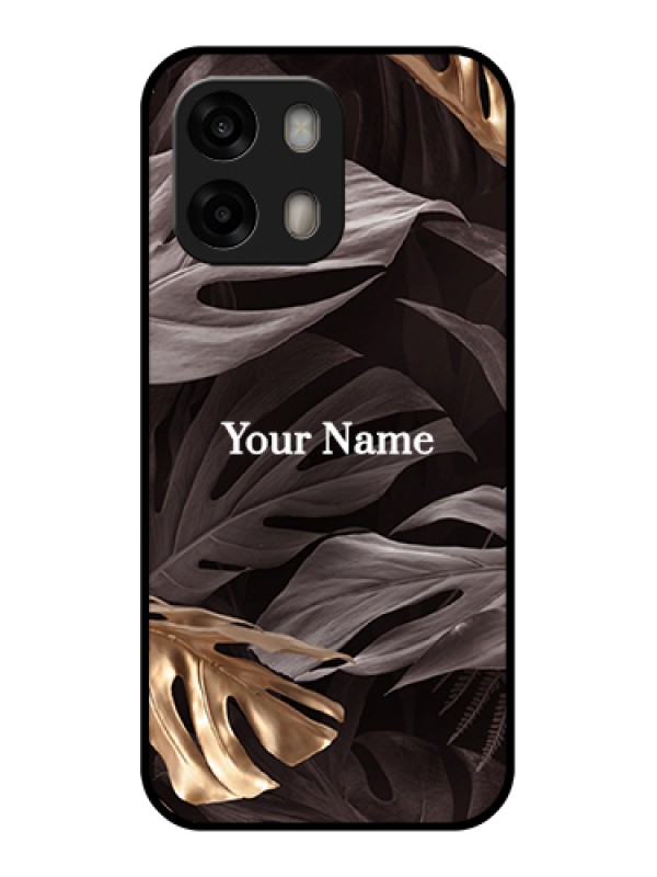 Custom Oppo A6 Pro 5G Custom Glass Phone Case - Wild Leaves Digital Paint Design
