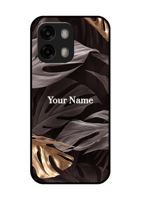 Oppo A6 Pro 5G Custom Glass Phone Case - Wild Leaves Digital Paint Design