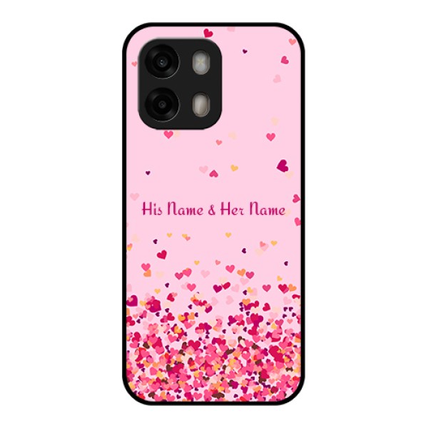 Oppo A6 Pro 5G Custom Glass Phone Case - Floating Hearts Design Oppo A6 Pro 5G Custom Glass Phone Case - Floating Hearts Design