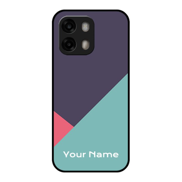 Oppo A6 Pro 5G Custom Glass Phone Case - Tri Color Abstract Design Oppo A6 Pro 5G Custom Glass Phone Case - Tri Color Abstract Design