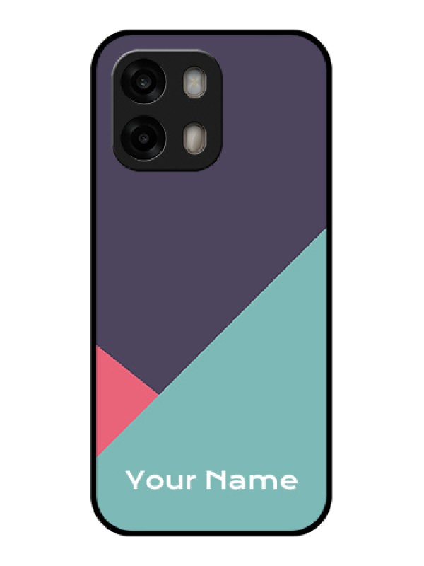 Custom Oppo A6 Pro 5G Custom Glass Phone Case - Tri Color Abstract Design