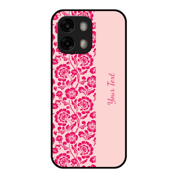 Oppo A6 Pro 5G Custom Glass Phone Case - Attractive Floral Pattern Design