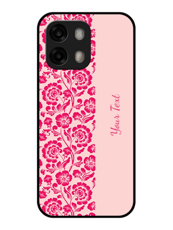 Custom Oppo A6 Pro 5G Custom Glass Phone Case - Attractive Floral Pattern Design