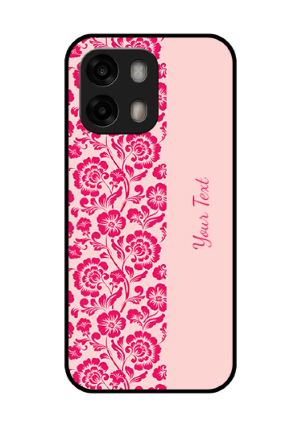 Oppo A6 Pro 5G Custom Glass Phone Case - Attractive Floral Pattern Design