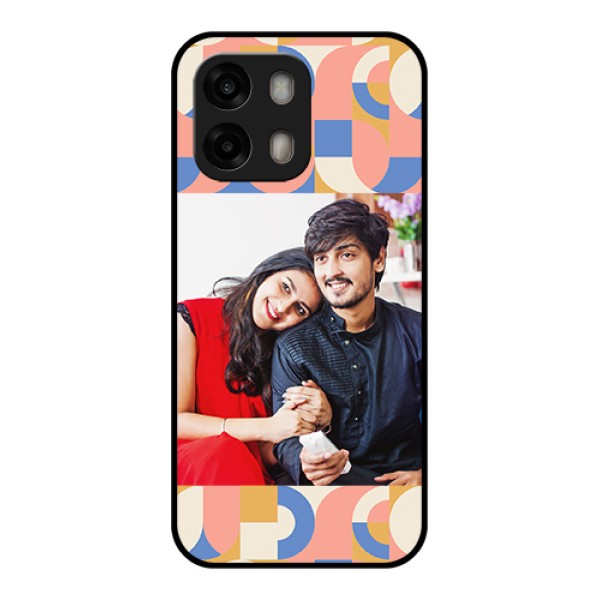 Oppo A6 Pro 5G Custom Glass Phone Case - Semi - Circle Maze Pattern Design
