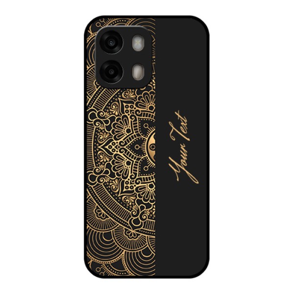 Oppo A6 Pro 5G Custom Glass Phone Case - Mandala Art With Custom Text Design Oppo A6 Pro 5G Custom Glass Phone Case - Mandala Art With Custom Text Design