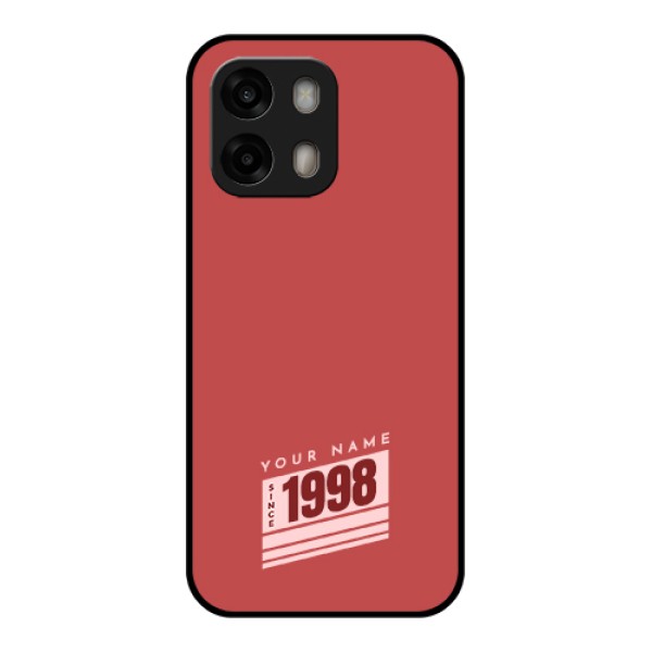 Oppo A6 Pro 5G Custom Glass Phone Case - Red Custom Year Of Birth Design Oppo A6 Pro 5G Custom Glass Phone Case - Red Custom Year Of Birth Design