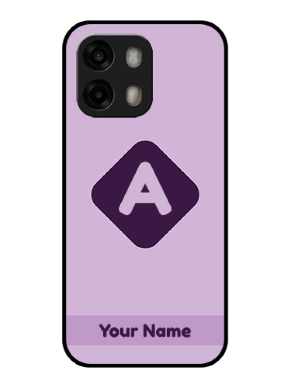 Custom Oppo A6 Pro 5G Custom Glass Phone Case - Custom Letter In Curved Badge Design
