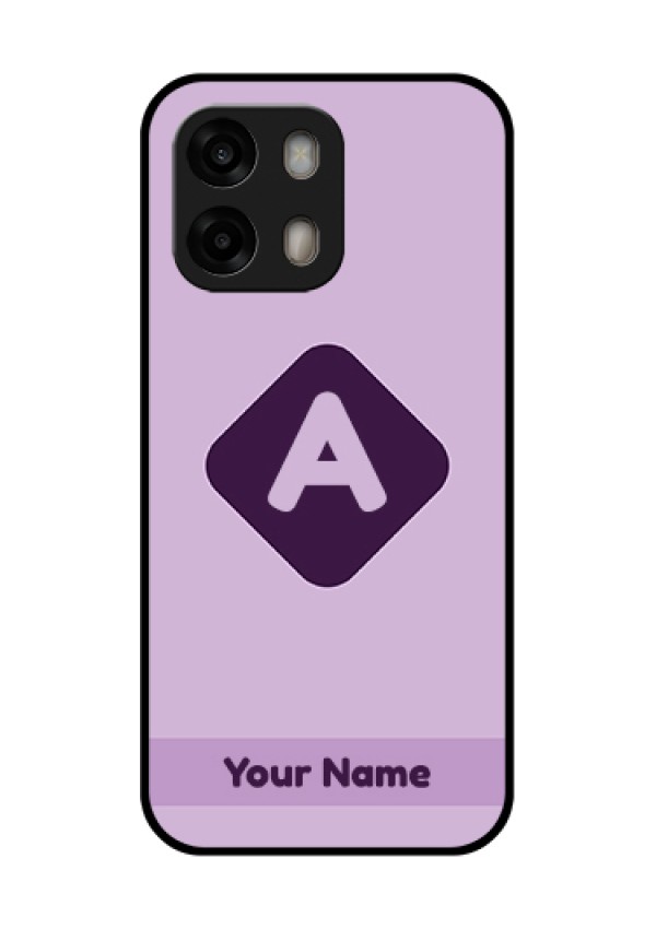 Oppo A6 Pro 5G Custom Glass Phone Case - Custom Letter In Curved Badge Design