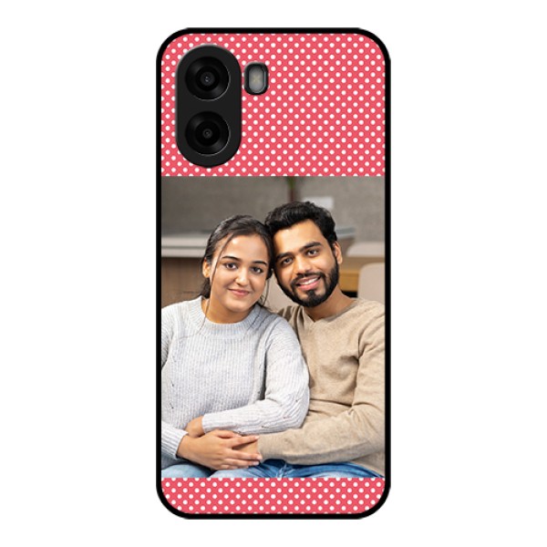 Oppo A6s 5G Custom Glass Phone Case - White Dotted Design
