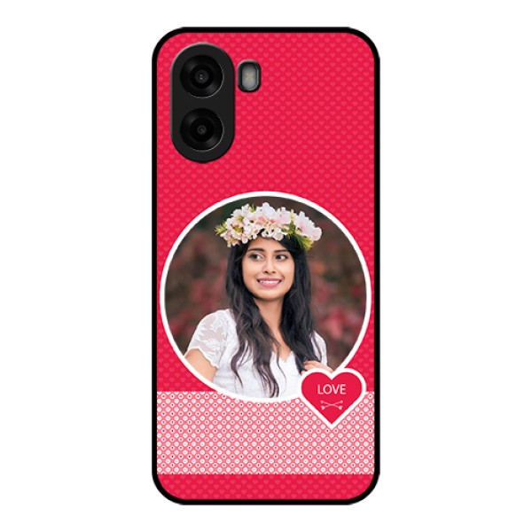 Oppo A6s 5G Custom Glass Phone Case - Pink Color Pattern Design