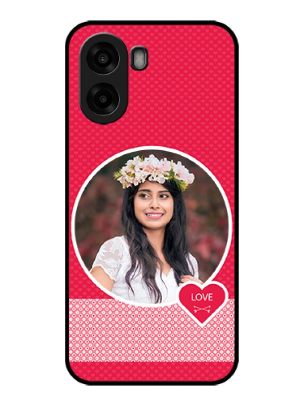 Custom Oppo A6s 5G Custom Glass Phone Case - Pink Color Pattern Design