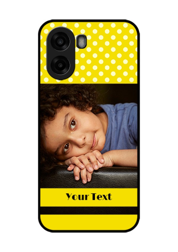 Oppo A6s 5G Custom Glass Phone Case - Bright Yellow Case Design