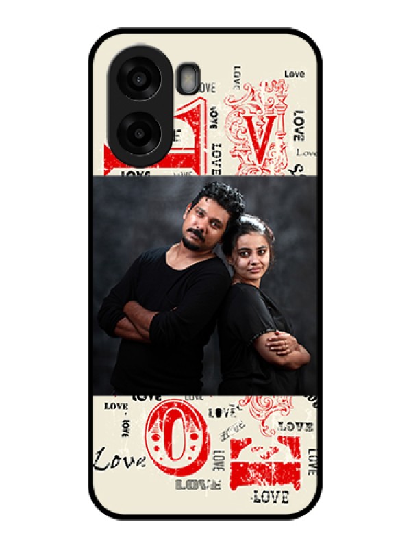 Custom Oppo A6s 5G Custom Glass Phone Case - Trendy Love Design Case