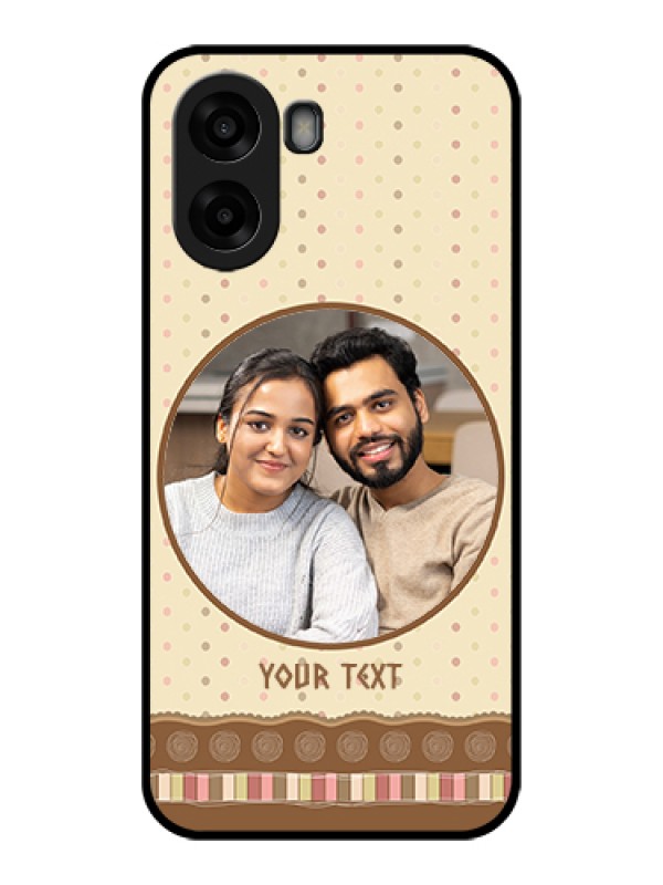 Custom Oppo A6s 5G Custom Glass Phone Case - Brown Dotted Mobile Case Design