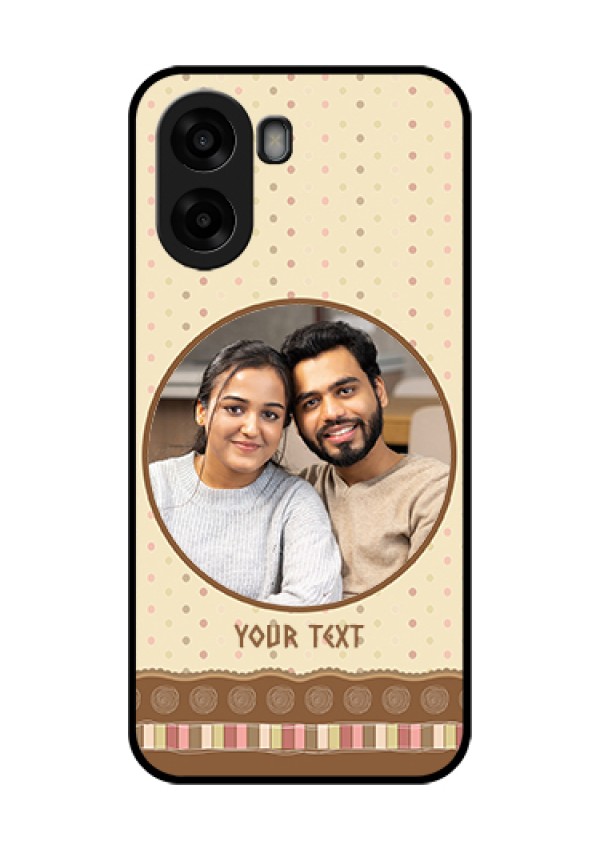 Oppo A6s 5G Custom Glass Phone Case - Brown Dotted Mobile Case Design
