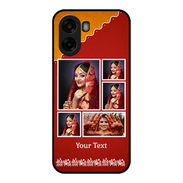 Oppo A6s 5G Custom Glass Phone Case - Wedding Pic Upload Design