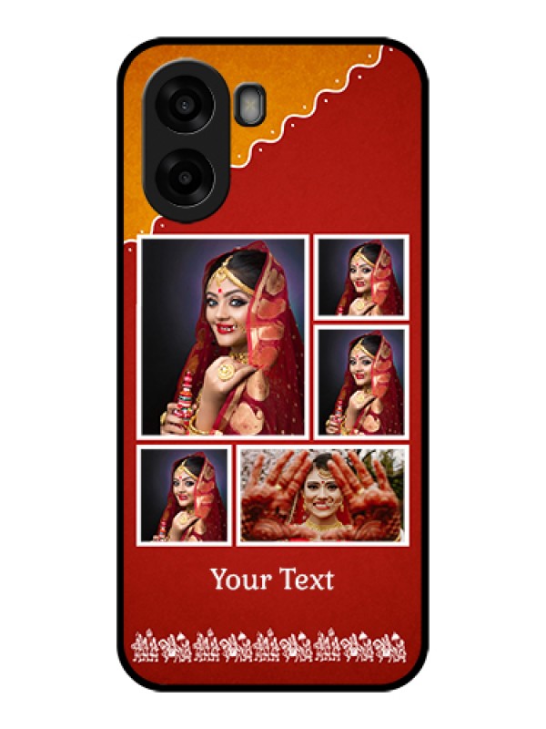 Custom Oppo A6s 5G Custom Glass Phone Case - Wedding Pic Upload Design