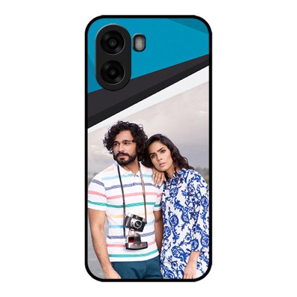 Oppo A6s 5G Custom Glass Phone Case - Simple Pattern Photo Upload Design