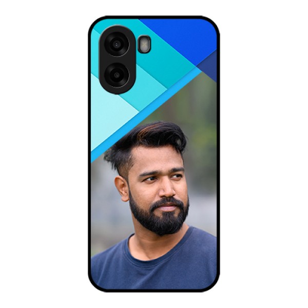 Oppo A6s 5G Custom Glass Phone Case - Blue Pattern Design