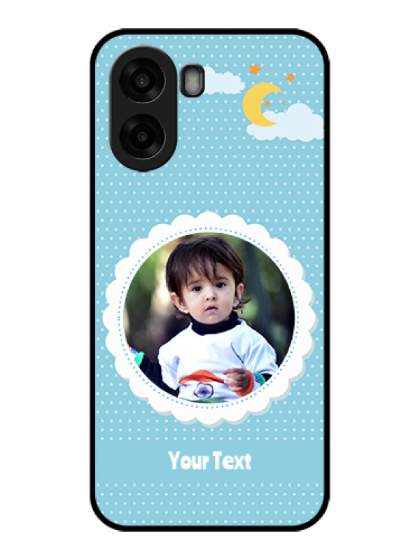 Custom Oppo A6s 5G Custom Glass Phone Case - Violet Pattern Design