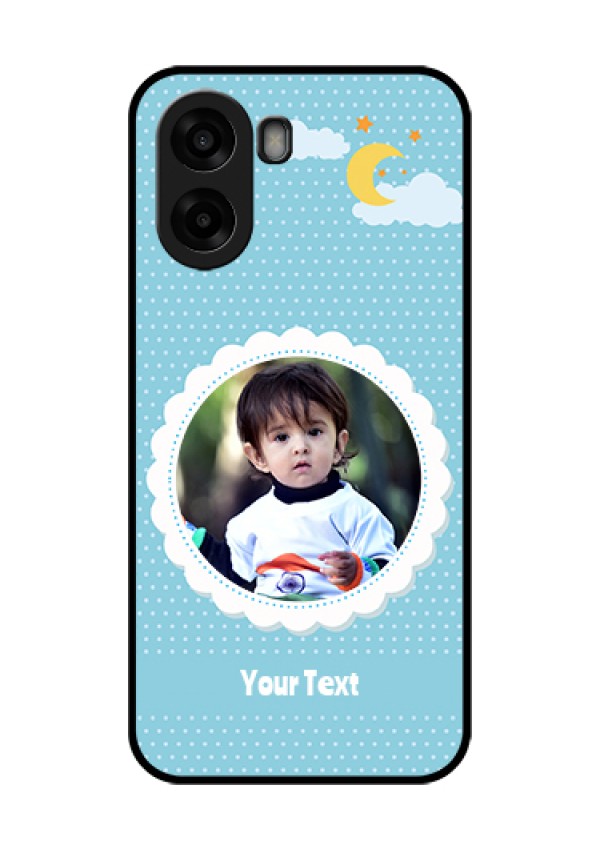 Oppo A6s 5G Custom Glass Phone Case - Violet Pattern Design