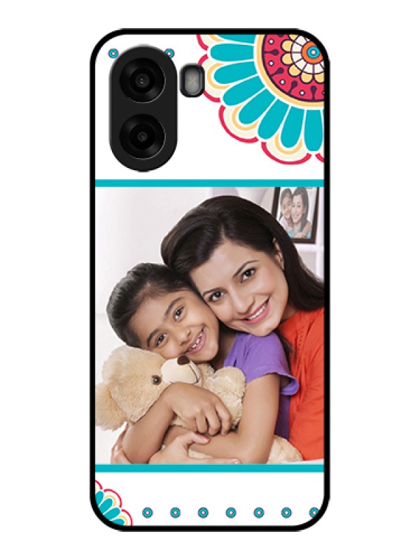 Custom Oppo A6s 5G Custom Glass Phone Case - Flower Design
