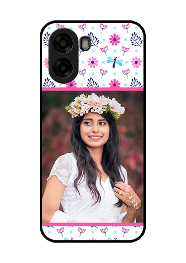 Oppo A6s 5G Custom Glass Phone Case - Colorful Flower Design