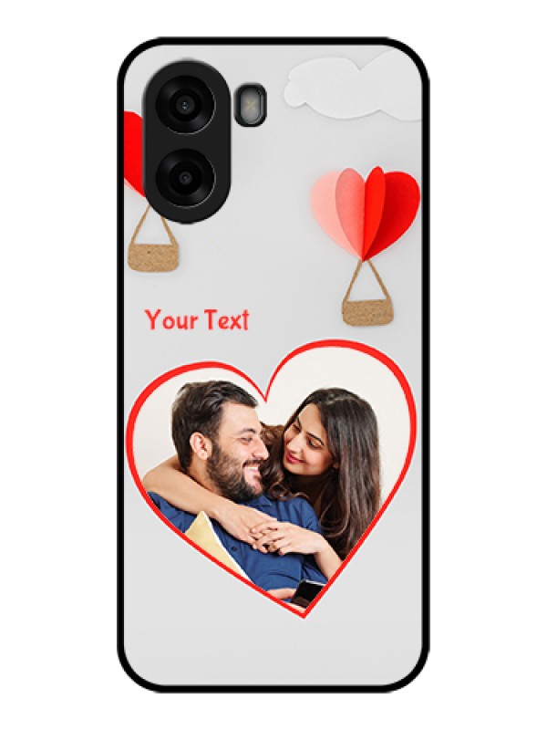 Custom Oppo A6s 5G Custom Glass Phone Case - Parachute Love Design
