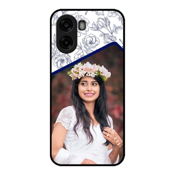 Oppo A6s 5G Custom Glass Phone Case - Classy Floral Design