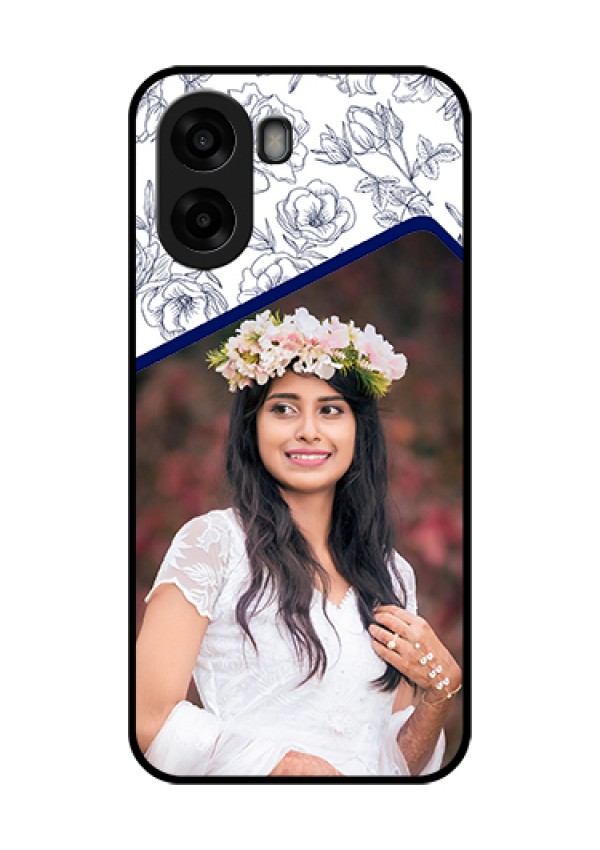 Oppo A6s 5G Custom Glass Phone Case - Classy Floral Design