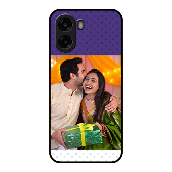 Oppo A6s 5G Custom Glass Phone Case - Violet Colored Pattern Design Oppo A6s 5G Custom Glass Phone Case - Violet Colored Pattern Design
