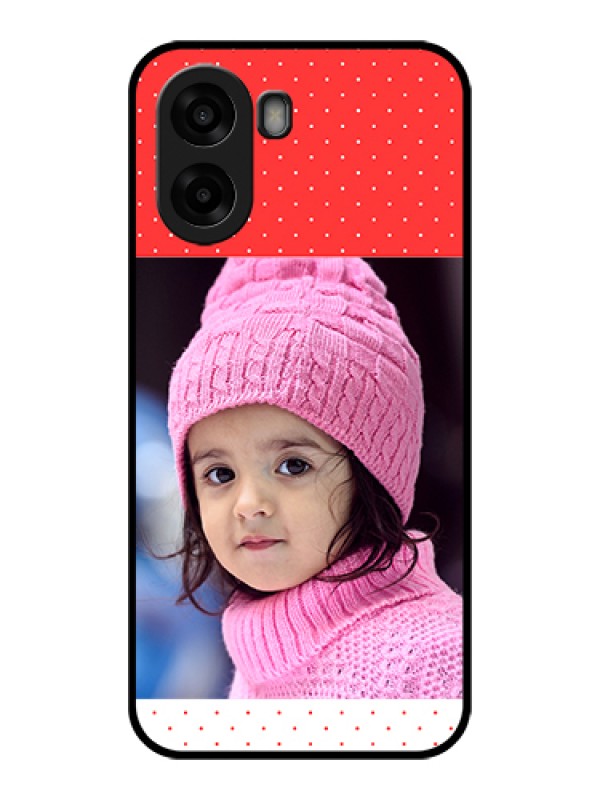 Custom Oppo A6s 5G Custom Glass Phone Case - Red Pattern Design