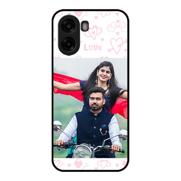 Oppo A6s 5G Custom Glass Phone Case - Pink Flying Heart Design Oppo A6s 5G Custom Glass Phone Case - Pink Flying Heart Design